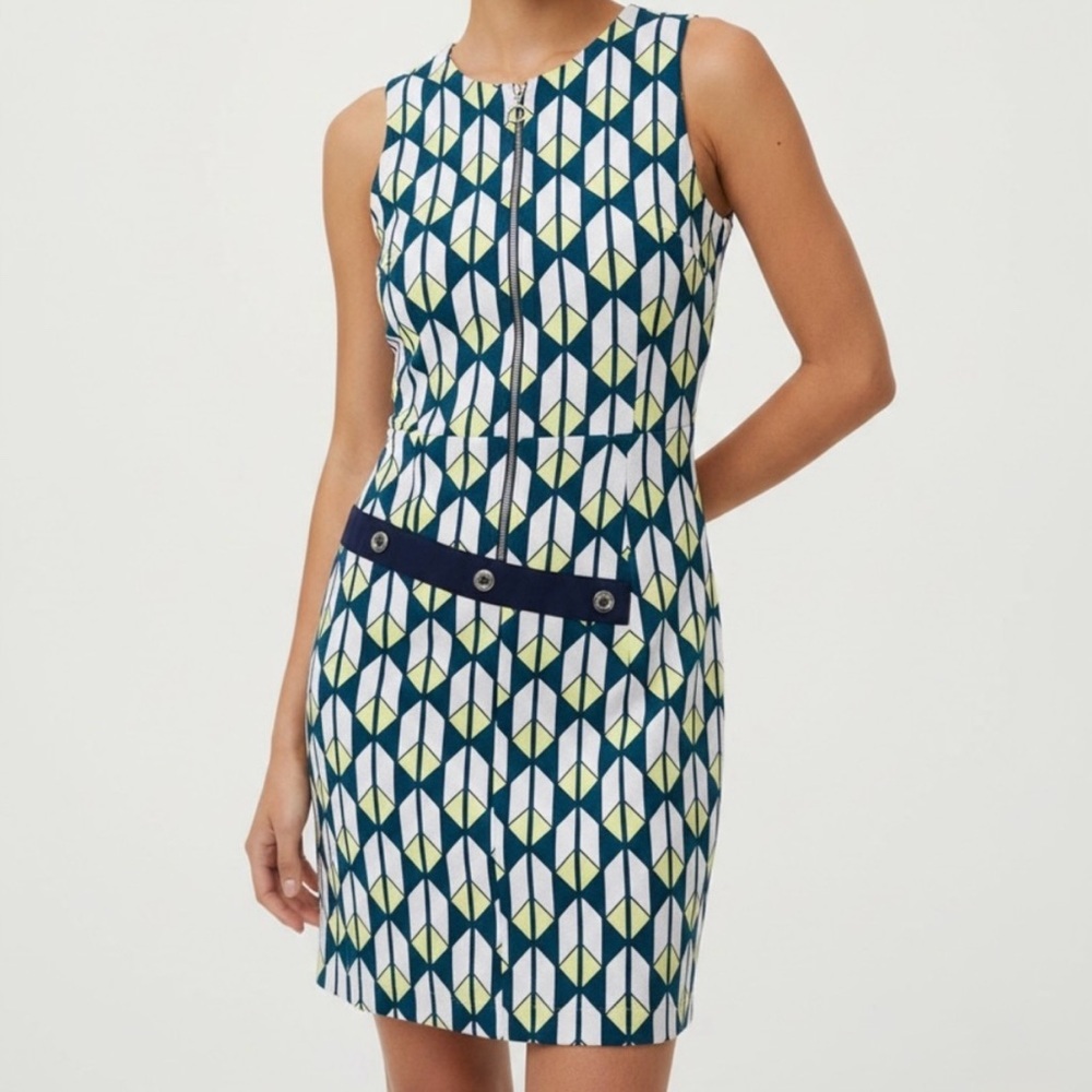 RACHEL Rachel Roy Geometric Zip-Front Dress M